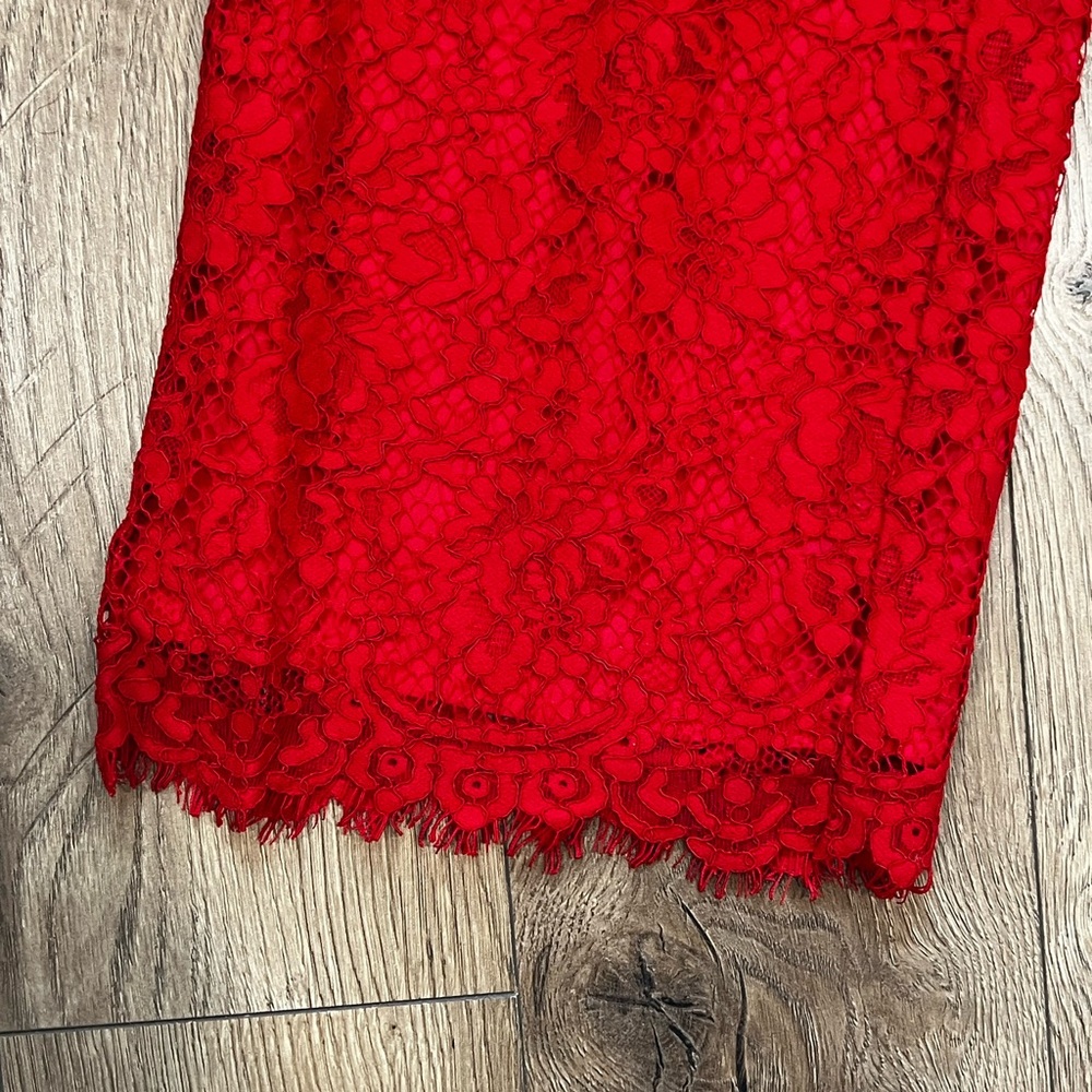 JCREW Chic Red Lace Pants - Picture 4 of 5